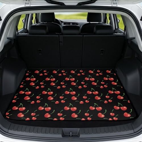 Black Cherry Trunk Mat Universal Waterproof Cargo Liner by Mintulipy