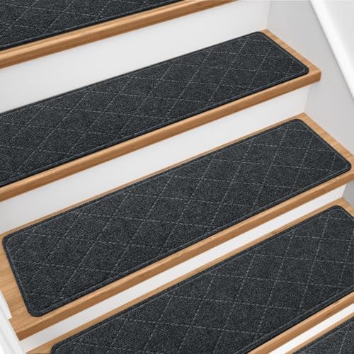 Stair Treads for Wooden Steps 18 PCS, Non Slip Rugs Dark Grey by Unknown