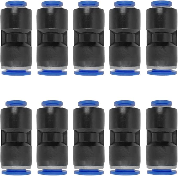 1/4" OD x 3/8" OD Pneumatic quick Connector Push to Connect fittings Straight by ROZESAZZ