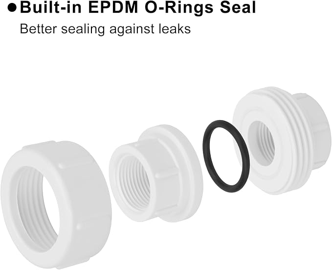 4Pcs 1Inch Female Threaded PVC Union Coupling Pipe Fitting 1'' PVC FNPT Female - Image 5