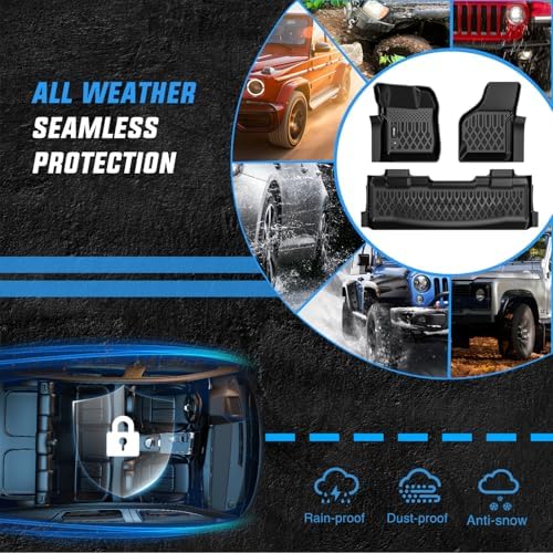 Nilight TPE Floor Mats for Ford F250 F350 F450 Super Duty Crew Cab - Image 5