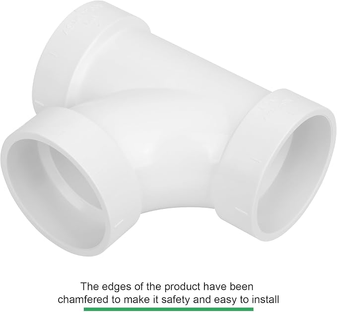 3Pack 2IN PVC DWV Sanitary Tee 3-Way PVC Pipe Fittings Adapter Furniture Build - Image 5