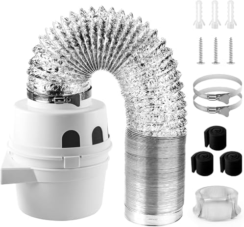 TDIDVKZW Indoor dryer vent kit 10 Ft 3 in 1 Filter Bucket by Cenipar