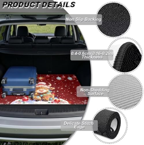 Red Christmas Cow Universal Cargo Liner Gardening Trunk Mat Waterproof Cargo - Image 6