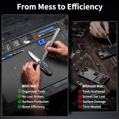 STREBITO Soldering Electronics Repair Mat, Magnetic Work Mat 17.7''x 11.8'' - Image 4