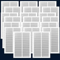 16x25 Air Return Vent Cover, Solid Steel White, 20 Pack by SierraGrates