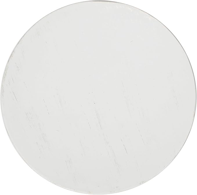 Hosley Set of 2 Whitewashed Iron Pillar Candle Holder Plates – 4-Inch - Image 8