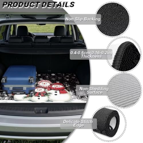 Black Snowman Universal Car Trunk Mat - Image 6