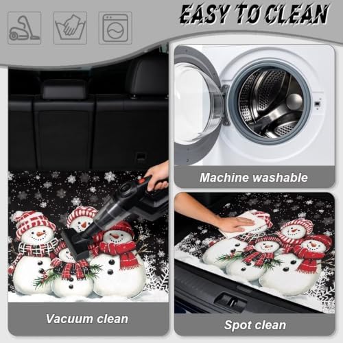 Black Snowman Universal Car Trunk Mat - Image 5