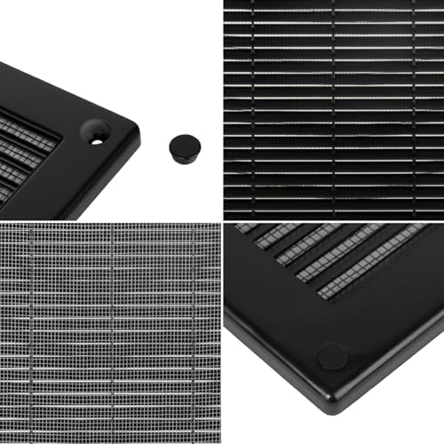 12 x 12 Inch Black Air Vent Cover – Plastic Square Air Vent Grill Cover - Image 7