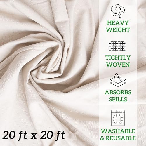 GREEN LIFESTYLE All Purpose Canvas Drop Cloths - Image 2