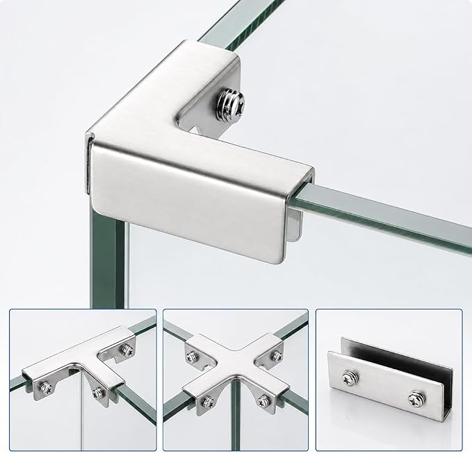 Glass and Tile Corner Clip, Clamp Bracket，Cross-Shape | Outdoor Furniture - Image 7