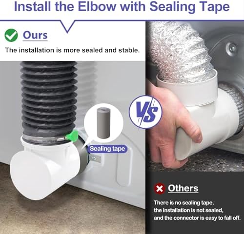 Dryer Vent Hose for Tight Space, 4 Inch 8FT Flexible Aluminum Foil Dryer Hose - Image 4