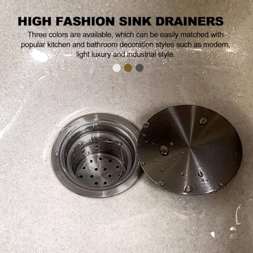 3 1/2" Kitchen Sink Drain Kit Replacement Sink Drain Assembly Removable 304 - Image 2