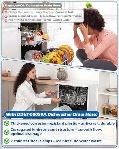 IWIWE DD67-00059A DD81-02331A Dishwasher Drain Hose - Image 5