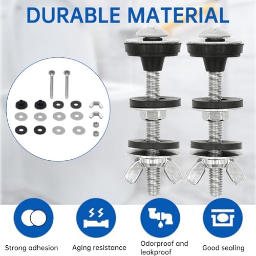 2Pcs Toilet Tank to Bowl Bolts Kit, Universal Waterproof Toilet Bolts, Heavy - Image 5