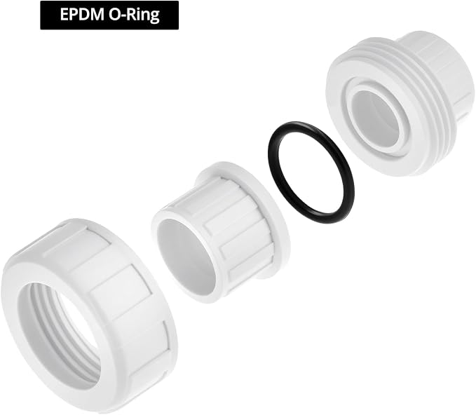 QWORK 3/4" PVC Union Coupling Pipe Fittings, 6 Pack Female Union Coupling - Image 4