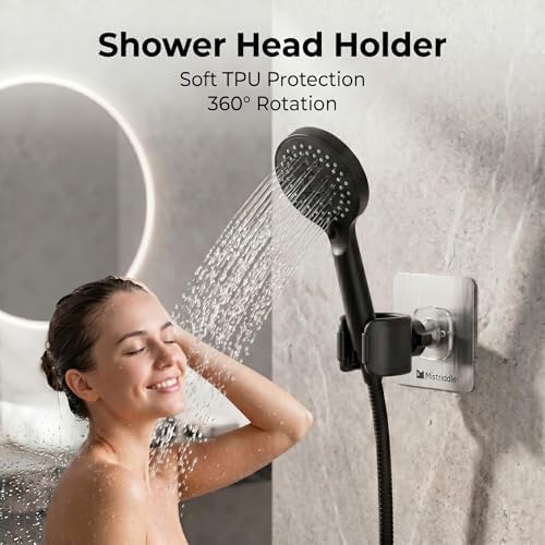 Mistriddle Shower Head Holder, Adjustable 360° Swivel, Anti-Scratch TPU - Image 4