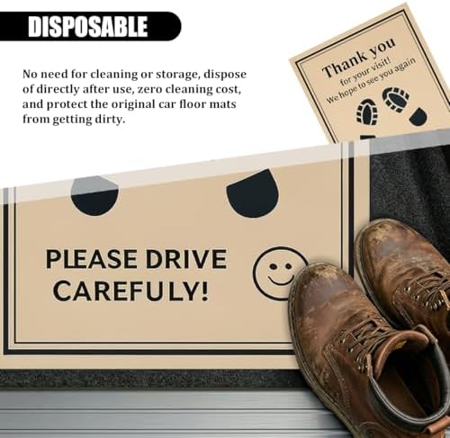 50PCS 16 x 20 Car Paper Floor Mat, Disposable Kraft Paper Vehicle Floor Foot - Image 6