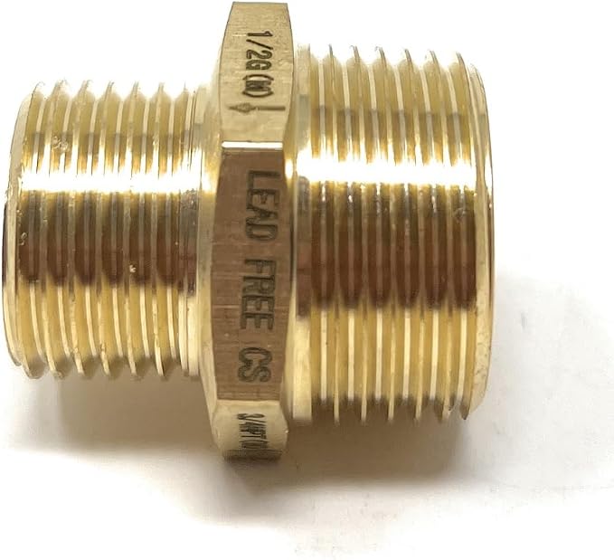 Cascada 1/2" G Thread Male to 3/4" NPT Thread Male | Pipe Fitting Adapter - Image 3