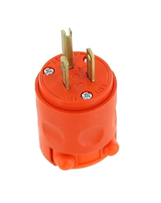 PLUG 3-WIRE 15A ORANGE by Leviton