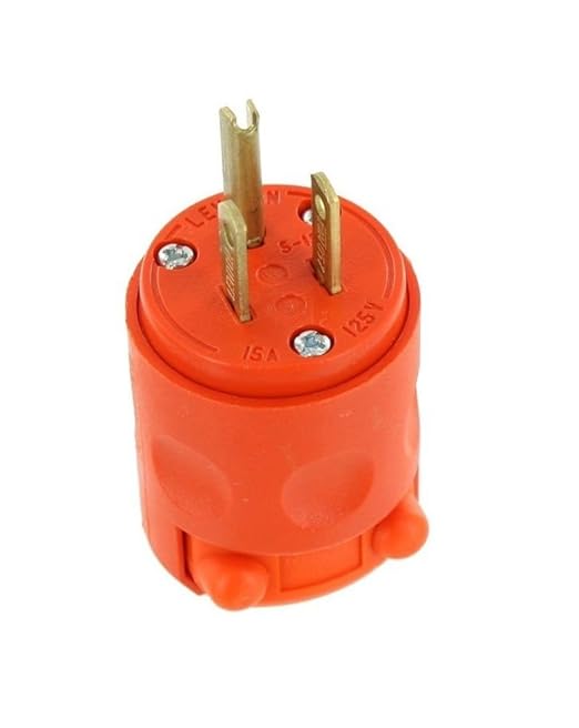 15a Orange Grd Cord Plug by Leviton