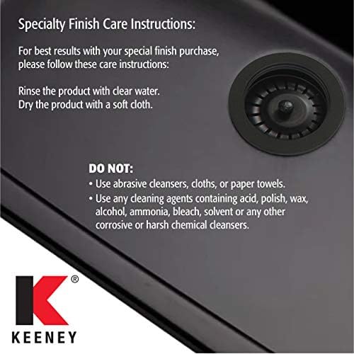 Keeney K5475DSBN Double Bowl Kitchen Sink Strainer and Garbage Disposal Flange - Image 4