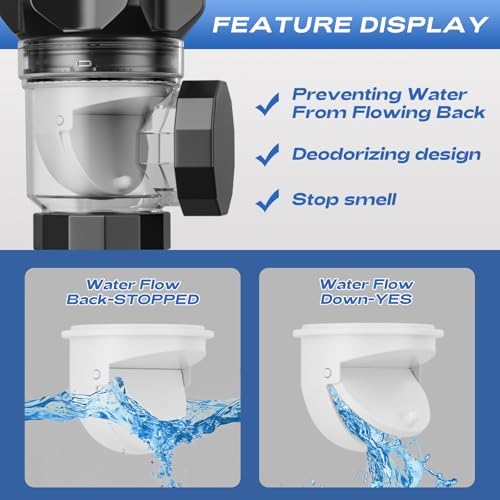 Bathroom Sink Drain Kit with Flexible Expandable P-Trap Sink Drain Pipe Tube - Image 6