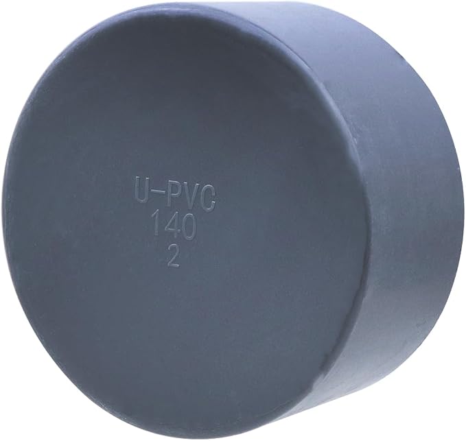 5.5" PVC Pipe End Cap Fitting Gray | Round Pipe Hole Plugs, Pipe Plug Socket - Image 3