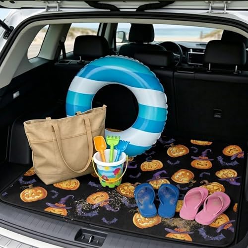Pumpkin Witch All Purpose Trunk Mat Universal Waterproof Cargo Liner, Heavy - Image 2