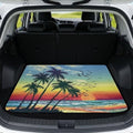 Beach Sunset Palm Universal Car Trunk Mat All Weather Trunk Protection Cargo by Darisoco