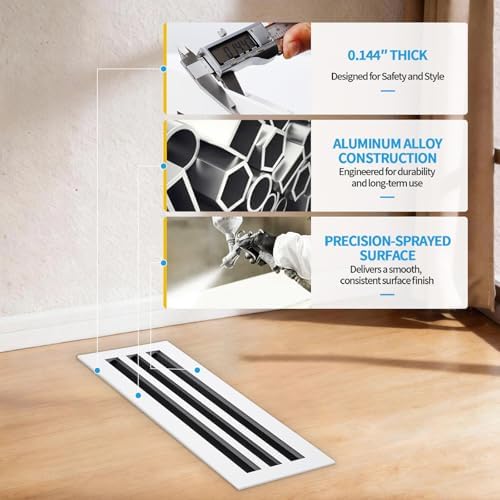 24x6 Modern AC Vent Cover, Decorative Air Vent Register Grille - Image 5