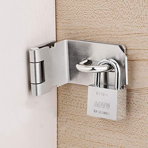 JQK Door Hasp Latch 90 Degree, Stainless Steel Safety Angle Locking Latch - Image 6