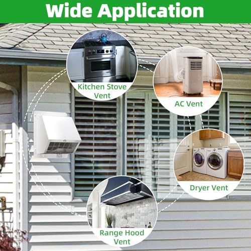 3 Inch Dryer Vent Cover Outside, Metal Exterior Vent Cover - Image 7