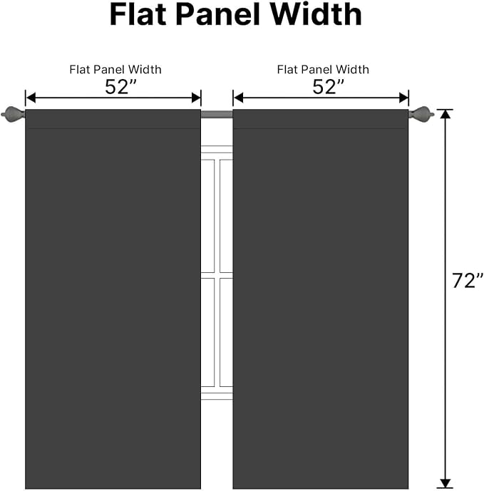 H.VERSAILTEX Blackout Curtains Thermal Insulated Window Treatment Panels Room - Image 7