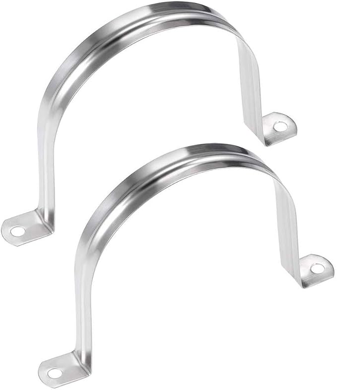 6 Inch Two Hole Strap U Bracket, Stainless Steel Tube Strap Tension Clip - Image 7