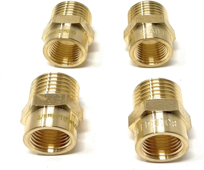 Cascada Lead-Free Brass Adapter, G Thread British BSPP Male to NPT Female | - Image 7