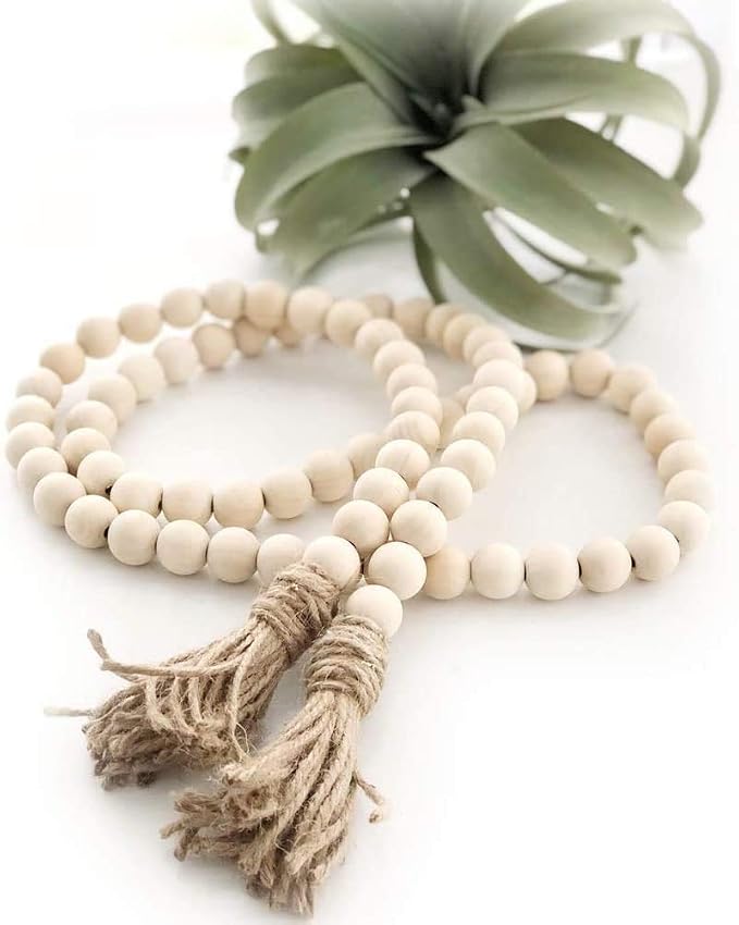 LSKYTOP 60 Inches Wood Bead Garland, Wooden Beads by LSKYTOP