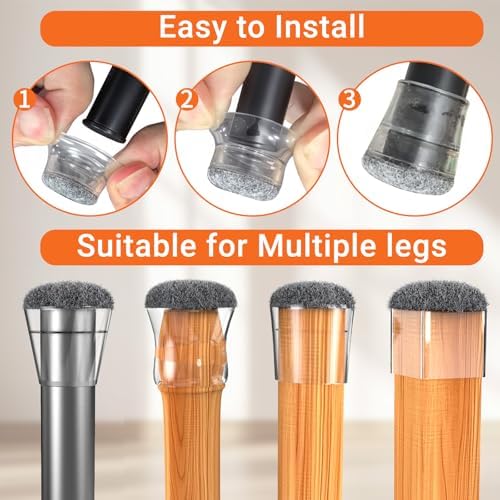 Chair Leg Floor Protectors for Hardwood Floors Extra Small 24pcs - Image 6