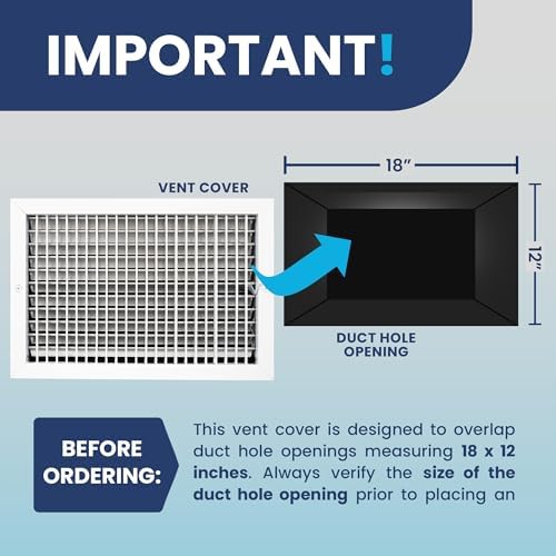 18" x 12" Duct Hole Adjustable Vent Cover - Image 4