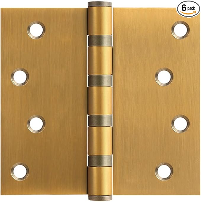 VOLUKA 6 Pack Stainless Steel 4'' Door Hinges by VOLUKA