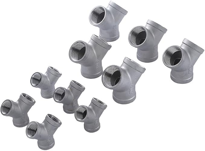 Stainless Steel 304 Tee NPT Female Y Shaped 3 Way Cast Pipe Fitting - Image 6