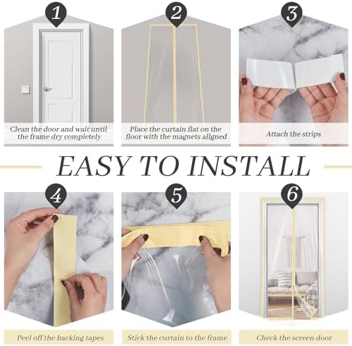 Amylove Zipper 60'' x 102'' Dust Barrier Door, 5 x 8.5 ft Temporary Wall - Image 4
