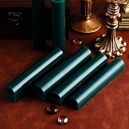 Nuanchu 6 Pcs Carving Wax Ring Tube Green - Image 7