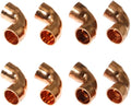 RLECS 8PCS 5/16inch ID 90 Degree Copper Elbow Short-Turn Copper Pipe Fitting by Unknown