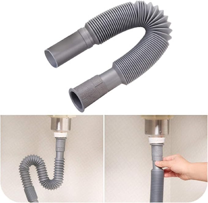 OLIREXD 1-1/4 Inch Flexible and Expandable Drain Pipe Tube S Trap, Universal - Image 6