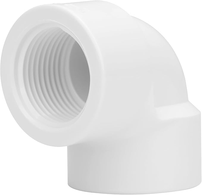10Pack 3/4" Double Female Thread 90 Degree PVC Elbow Pipe Fitting Connector - Image 5
