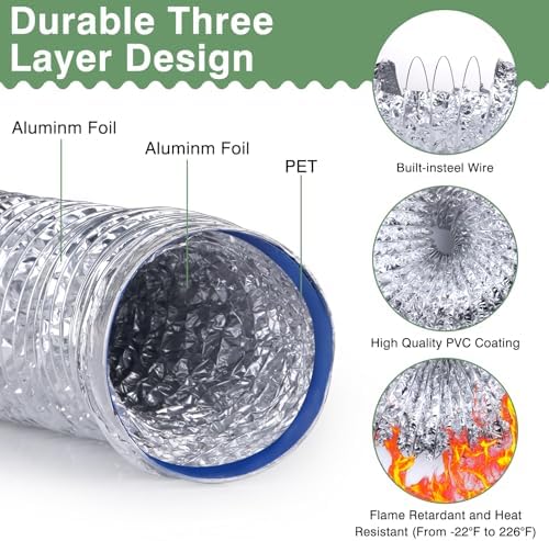 Window Dryer Vent Kit with 4 Inch 10 feet Dryer Vent Hose, Universal Dryer Vent - Image 4