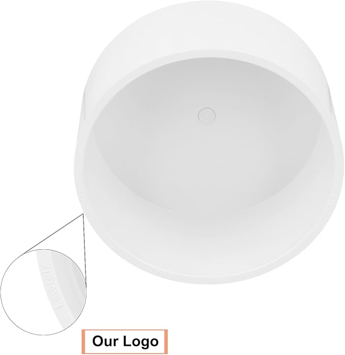8" PVC Pipe End Cap Fitting Schedule 40 Furniture Grade 8" PVC Pipe Plug Adapter - Image 3