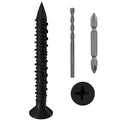 WenSilon 1/4" x2-1/4 Black Concrete Screw Anchor Black Flat Head by Wensilon